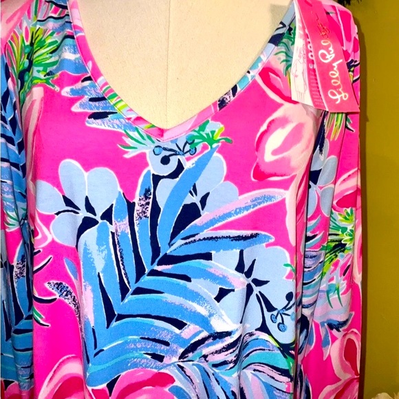Lilly Pulitzer NWT Kaisley Dual Neck Dress Pretty In Pink Size L,XL,XXL - Picture 7 of 13